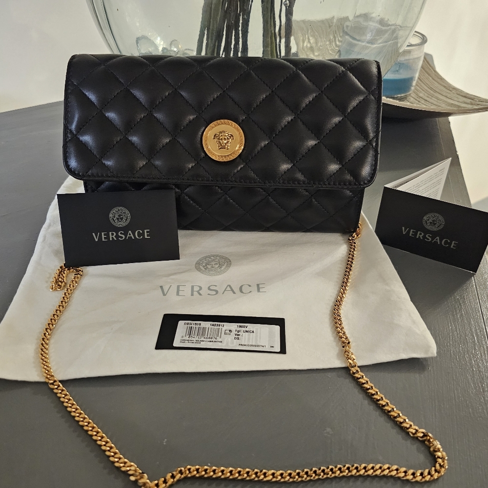 New VERSACE Crossbody Medusa bag Black